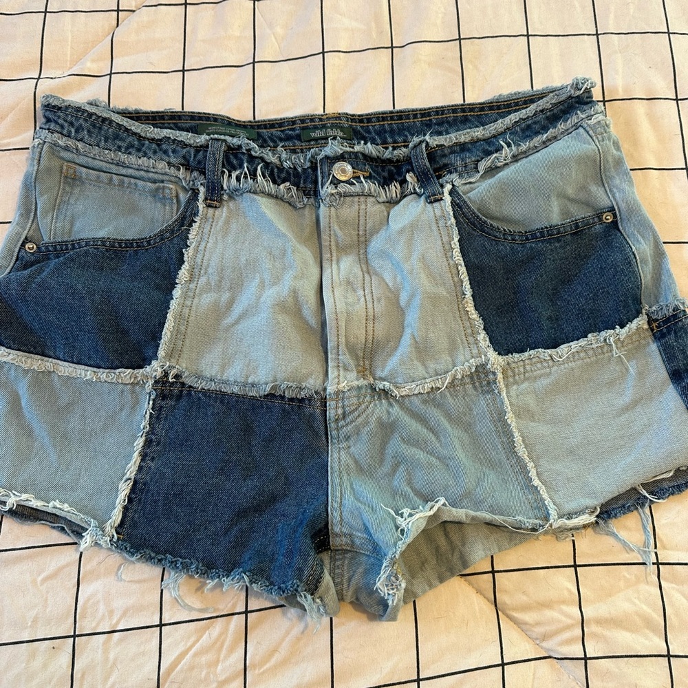 wild fable patch work shorts